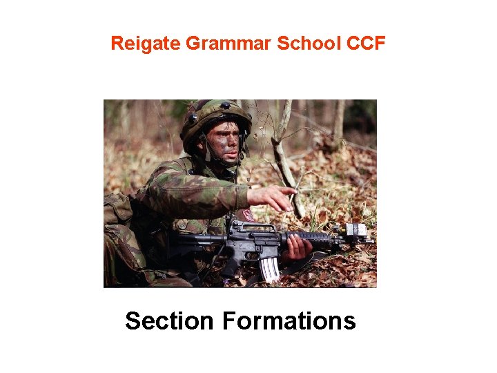 Reigate Grammar School CCF Section Formations 