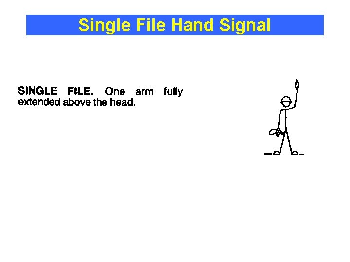 Single File Hand Signal 