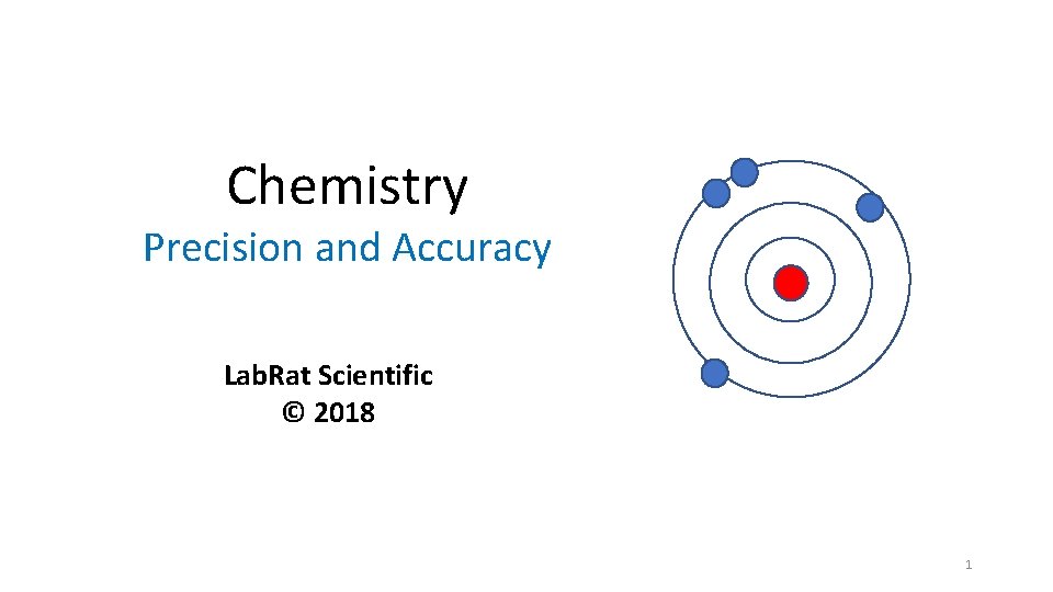 Chemistry Precision and Accuracy Lab. Rat Scientific © 2018 1 