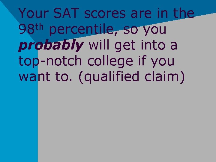 Your SAT scores are in the th 98 percentile, so you probably will get