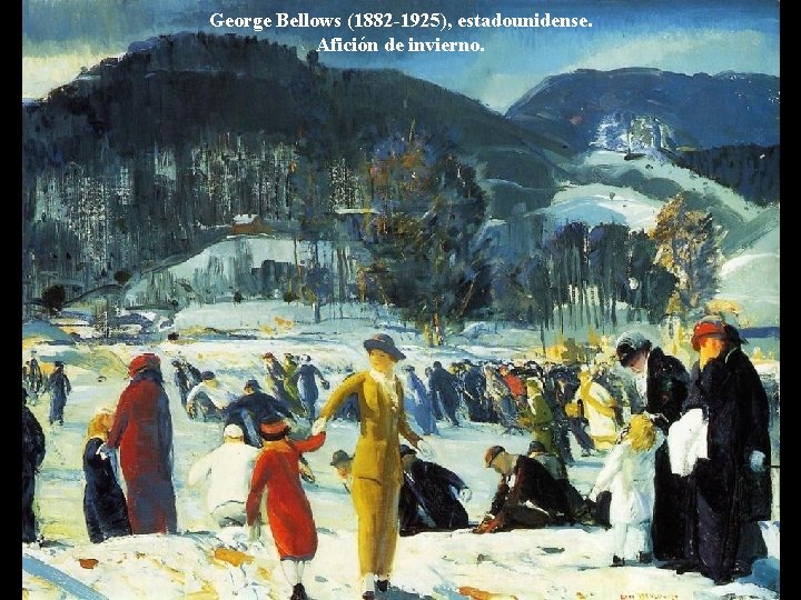 George Bellows (1882 -1925), estadounidense. Afición de invierno. 