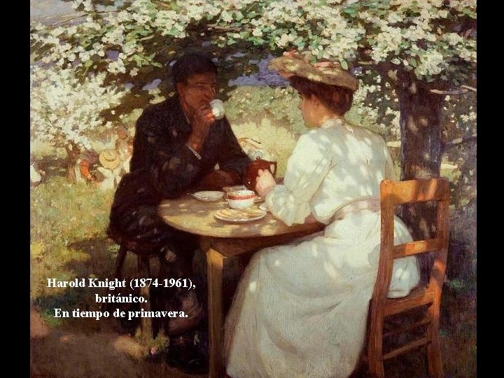 Harold Knight (1874 -1961), británico. En tiempo de primavera. 