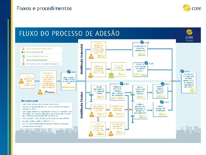 Fluxos e procedimentos 