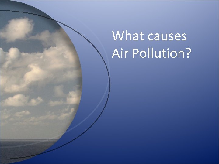 What causes Air Pollution? 