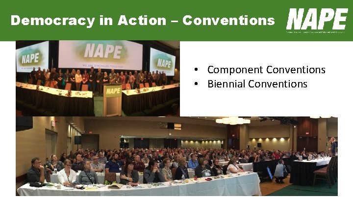 Democracy in Action – Conventions • Component Conventions • Biennial Conventions 