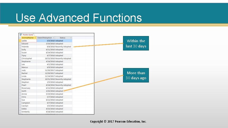 Use Advanced Functions Within the last 30 days More than 30 days ago Copyright