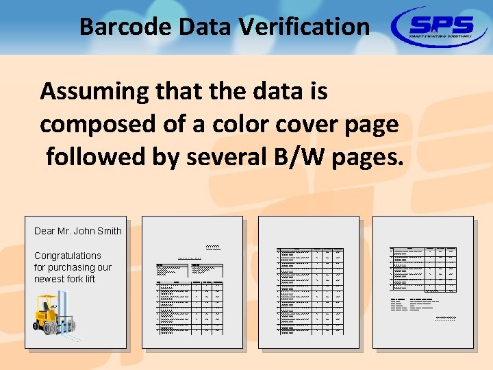 Barcode Data Verification Assuming that the data is composed of a color cover page