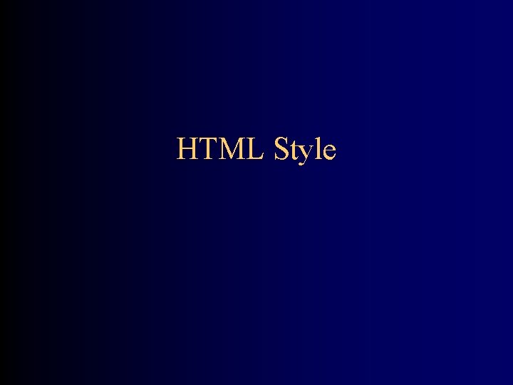 HTML Style 