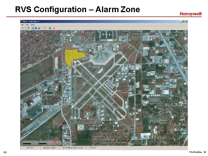 RVS Configuration – Alarm Zone 10 File Number- 10 