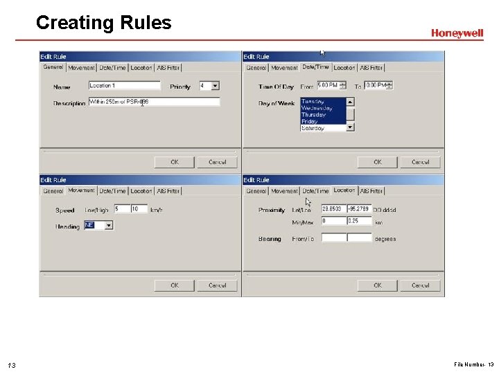 Creating Rules 13 File Number- 13 