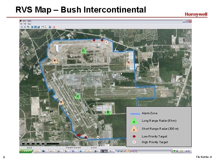 RVS Map – Bush Intercontinental Alarm Zone R R Long Range Radar (5 km)