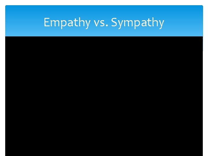 Empathy vs. Sympathy 