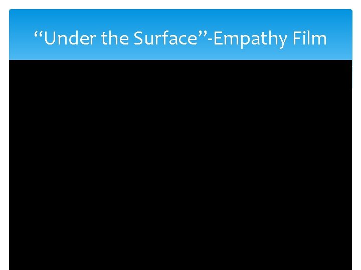 “Under the Surface”-Empathy Film 