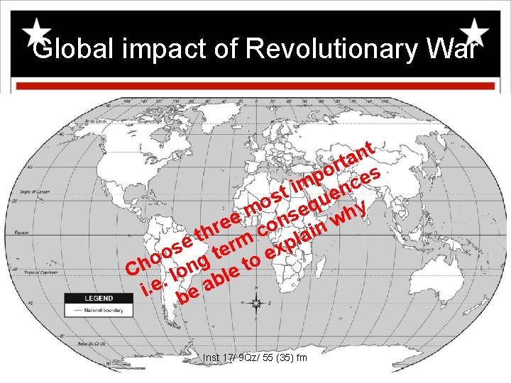 Global impact of Revolutionary War t n a t r o es p im