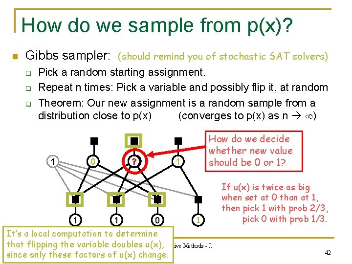 How do we sample from p(x)? n Gibbs sampler: q q q (should remind How do we sample from p(x)? n Gibbs sampler: q q q (should remind