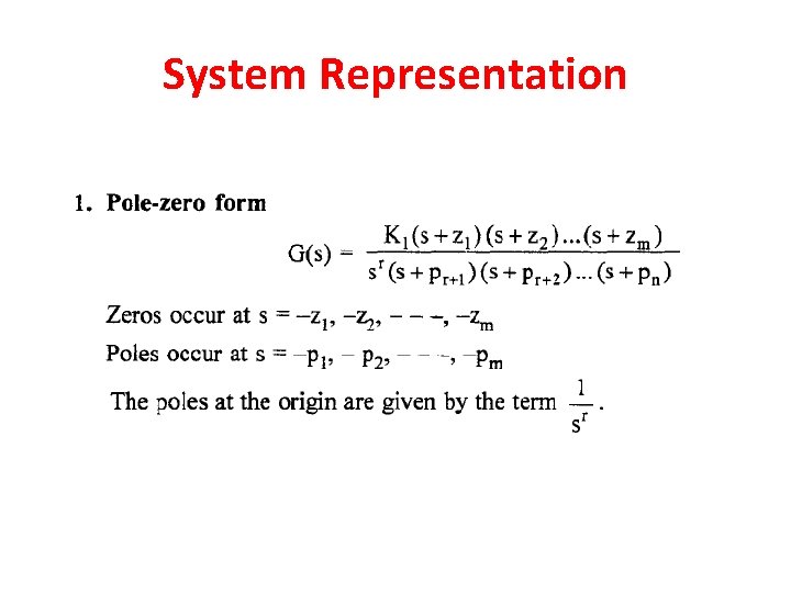 System Representation 