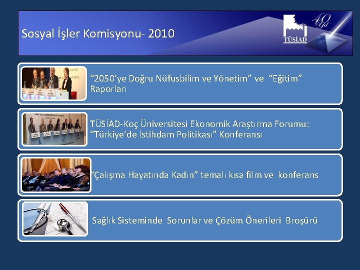 Sosyal Komisyonu 2010 2011 Sosyalİşler Komisyonu“ 2050’ye Doğru Nüfusbilim ve Yönetim” ve “Eğitim” Raporları