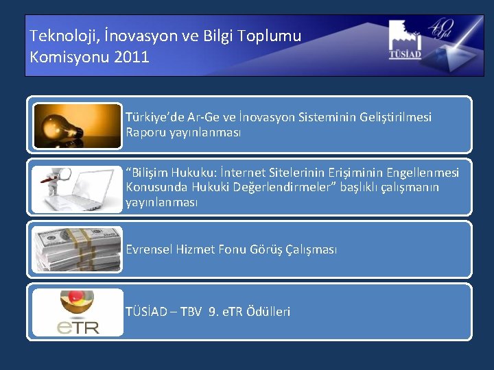 Teknoloji, İnovasyon ve Bilgi Toplumu Komisyonu 2011 Türkiye’de Ar-Ge ve İnovasyon Sisteminin Geliştirilmesi Raporu