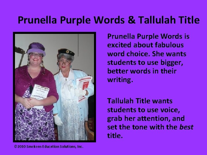 Prunella Purple Words & Tallulah Title Prunella Purple Words is excited about fabulous word