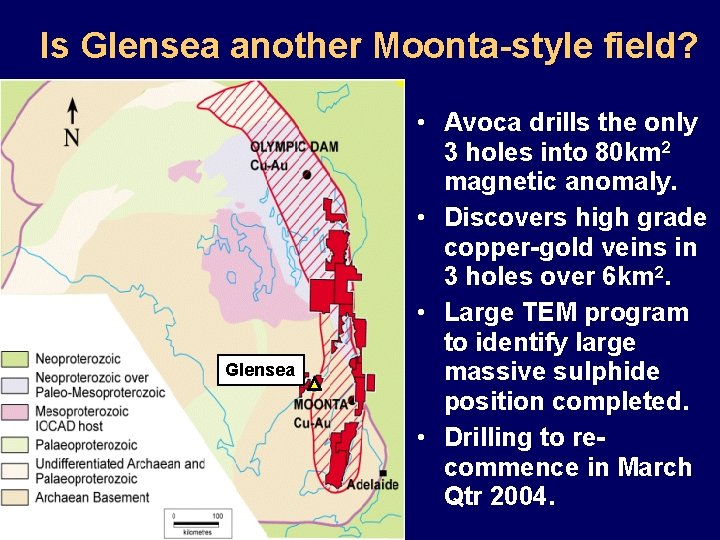 Is Glensea another Moonta-style field? Glensea • Avoca drills the only 3 holes into