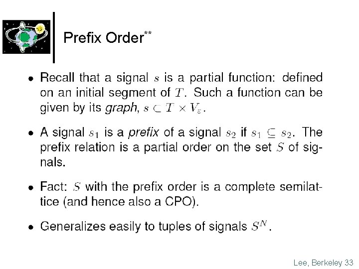 Prefix Order** Lee, Berkeley 33 