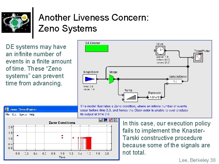 Another Liveness Concern: Zeno Systems DE systems may have an infinite number of events