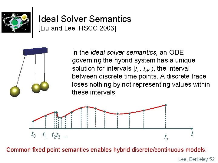 Ideal Solver Semantics [Liu and Lee, HSCC 2003] In the ideal solver semantics, an