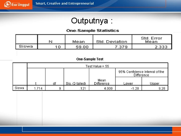 Outputnya : 