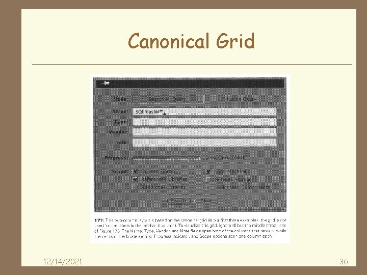 Canonical Grid 12/14/2021 36 