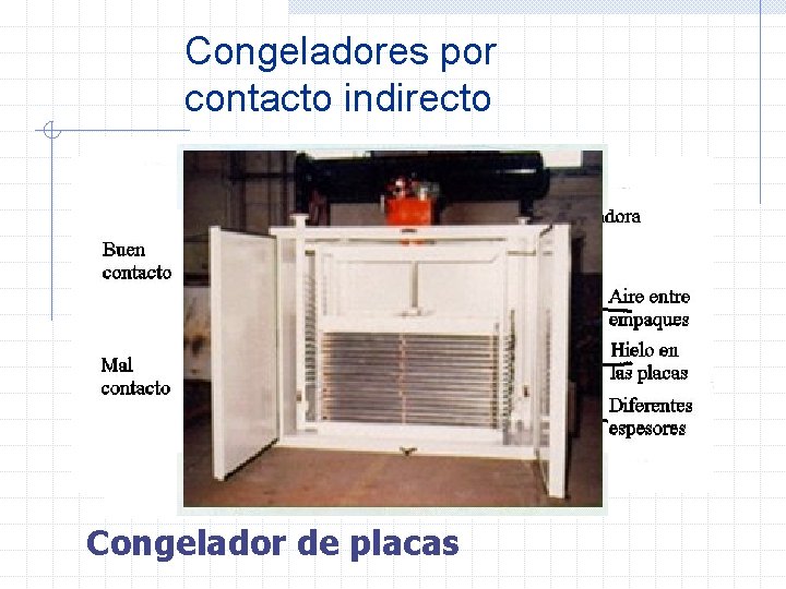 Congeladores por contacto indirecto Congelador de placas 