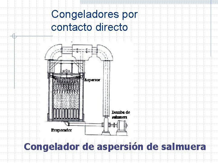 Congeladores por contacto directo Congelador de aspersión de salmuera 