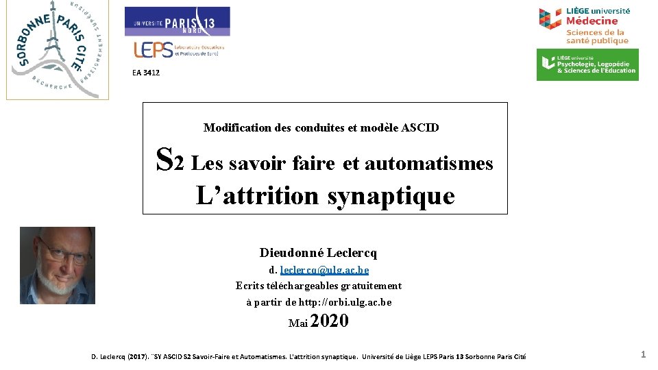 EA 3412 Modification des conduites et modèle ASCID S 2 Les savoir faire et