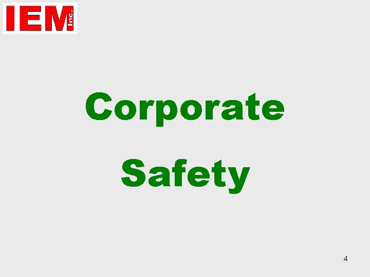 Corporate Safety 4 