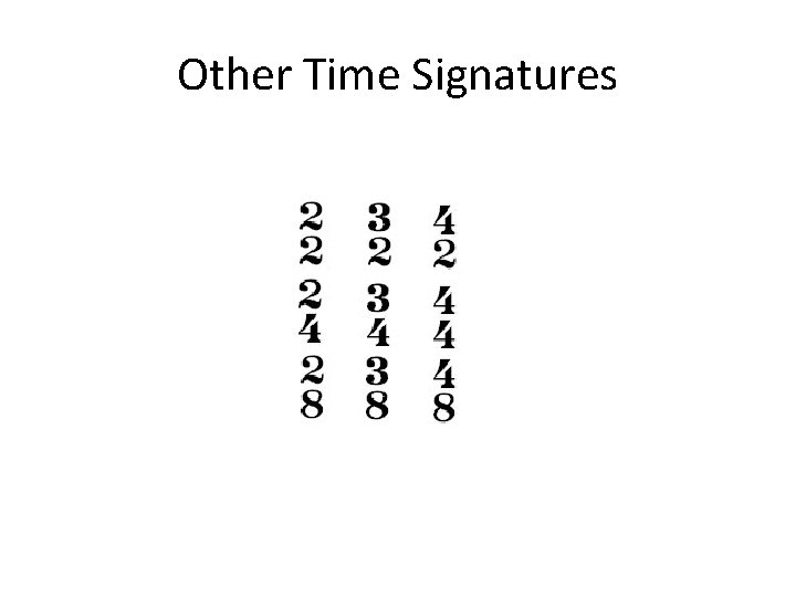 Other Time Signatures 