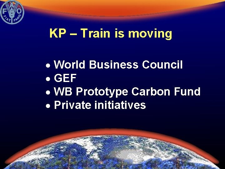 KP – Train is moving · World Business Council · GEF · WB Prototype