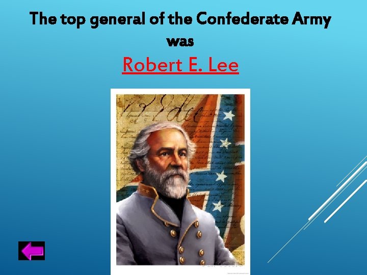 The top general of the Confederate Army was Robert E. Lee 