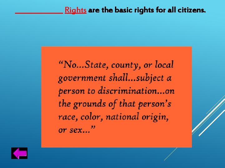_______ Rights are the basic rights for all citizens. 