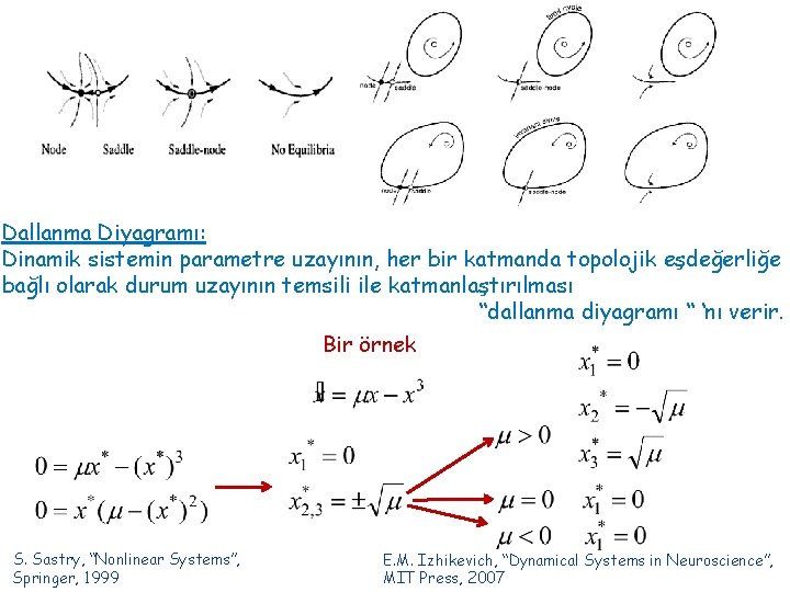 Dallanma Diyagramı: Dinamik sistemin parametre uzayının, her bir katmanda topolojik eşdeğerliğe bağlı olarak durum