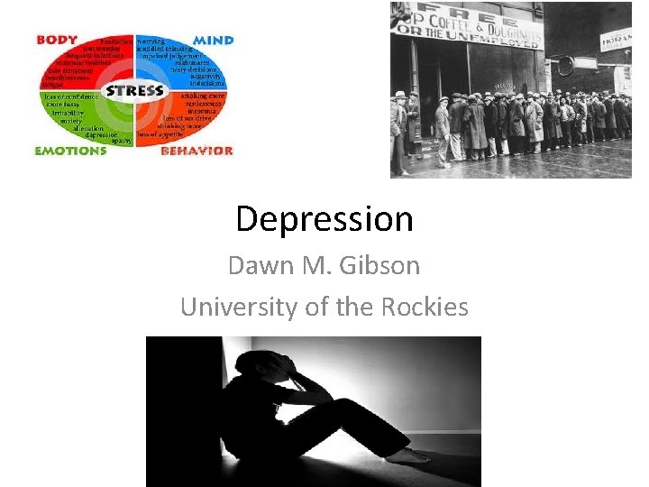 Depression Dawn M. Gibson University of the Rockies 