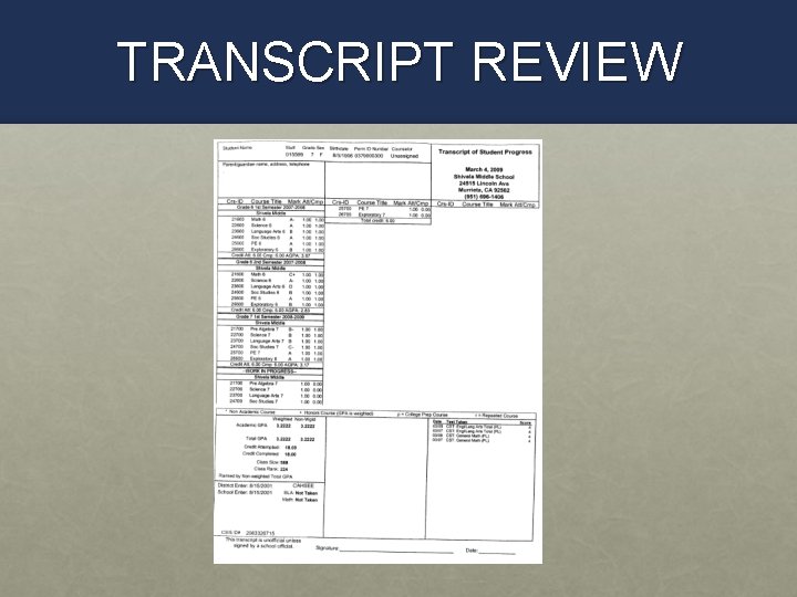 Transcript Reviews 8 Weeks and counting Presented By Ms Zmek