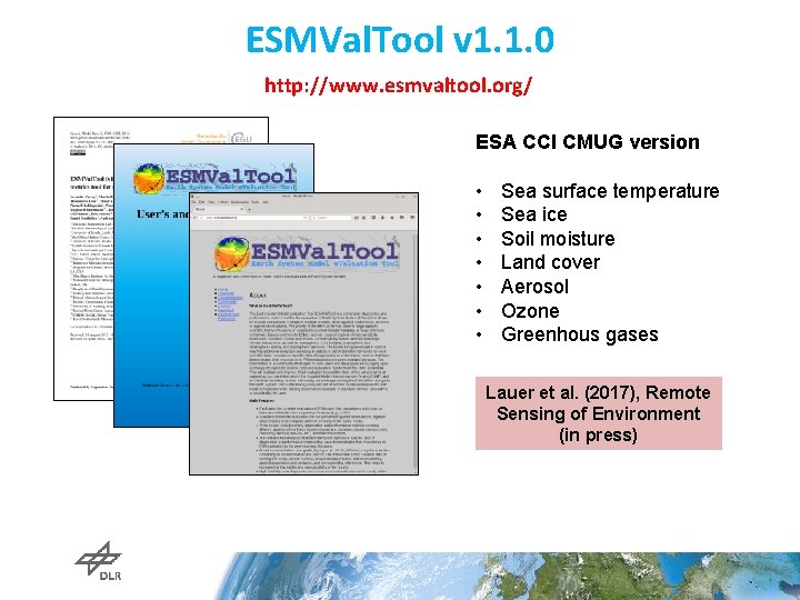 ESMVal. Tool v 1. 1. 0 http: //www. esmvaltool. org/ ESA CCI CMUG version