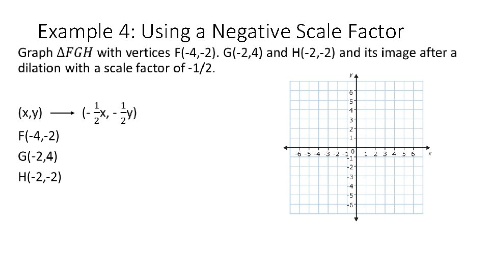 Example 4: Using a Negative Scale Factor • 