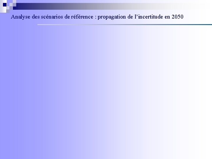 Analyse des scénarios de référence : propagation de l’incertitude en 2050 