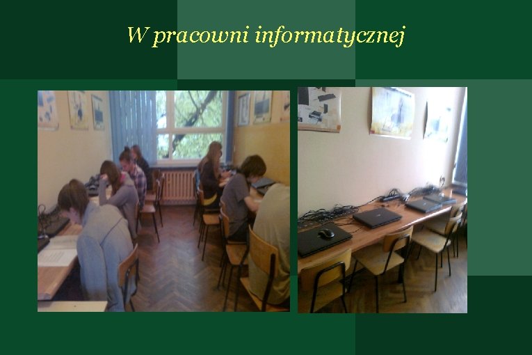 W pracowni informatycznej 