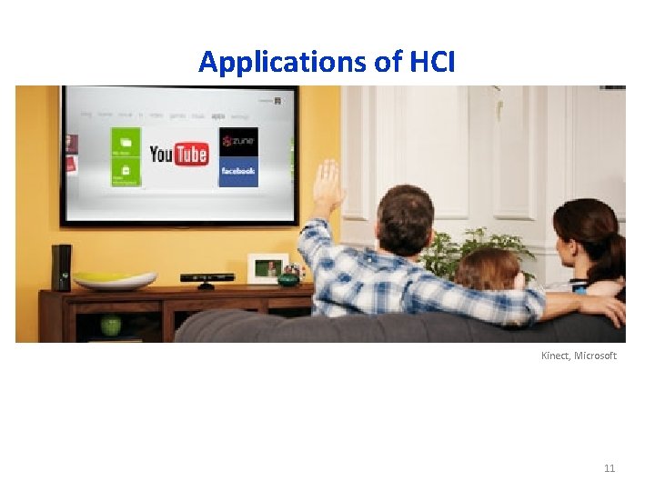 Applications of HCI Kinect, Microsoft 11 