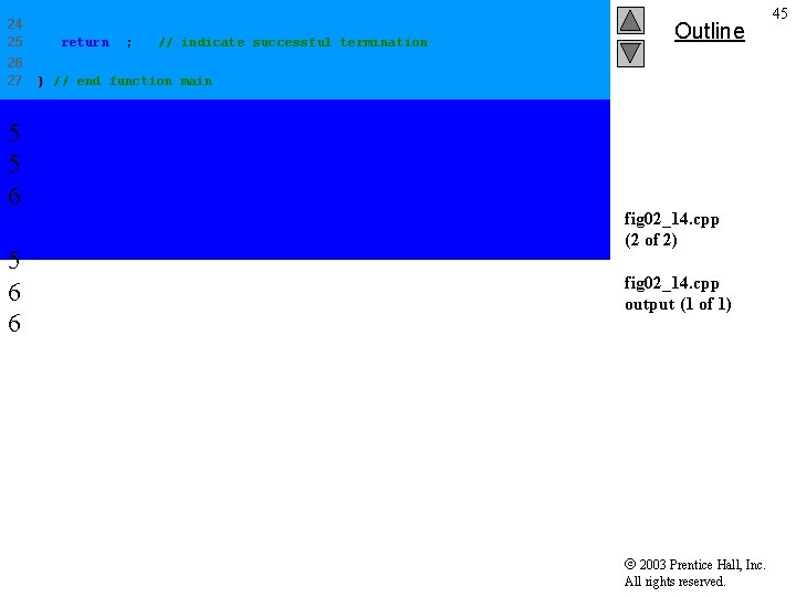 24 25 26 27 5 5 6 6 return 0; // indicate successful termination 24 25 26 27 5 5 6 6 return 0; // indicate successful termination
