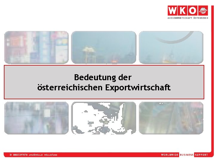 Bedeutung der österreichischen Exportwirtschaft 