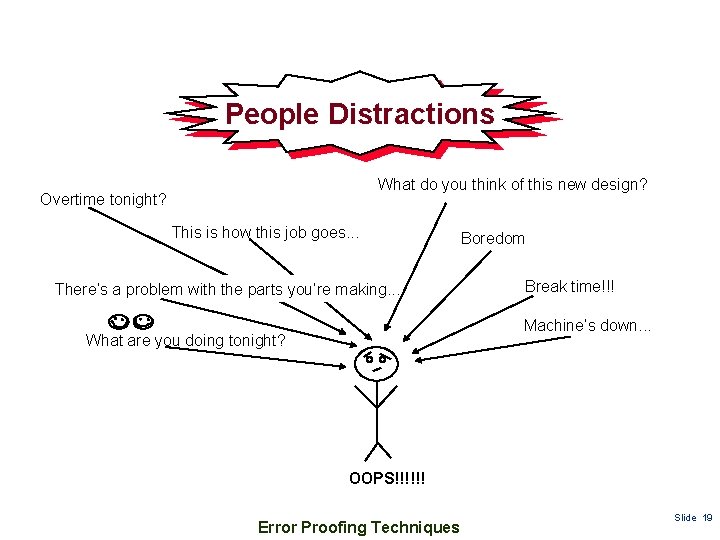 People Distractions What do you think of this new design? Overtime tonight? This is