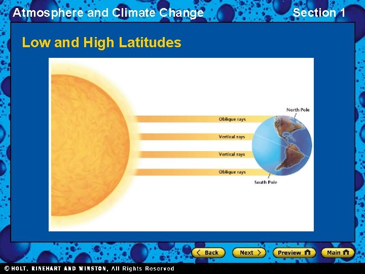 Atmosphere and Climate Change Low and High Latitudes Section 1 Atmosphere and Climate Change Low and High Latitudes Section 1