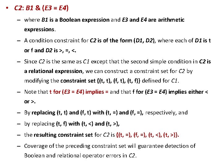  • C 2: B 1 & (E 3 = E 4) – where